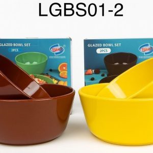 2pcs Glazed Ceramic Bowl Set.