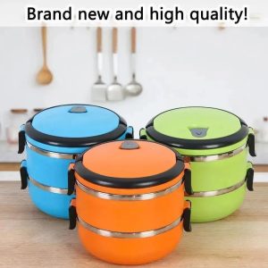2layers stainless steel insulated lunch box